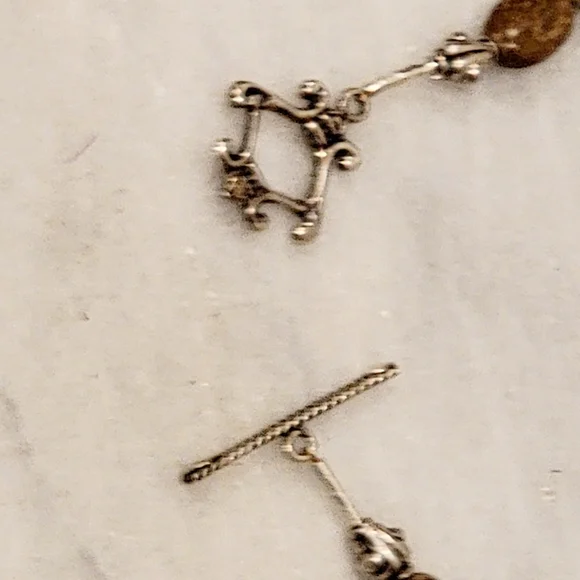 Bronzite Green Onyx Sterling Pendant Necklace 21" - Picture 6 of 7